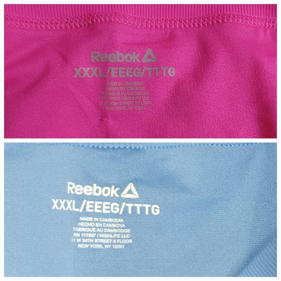 2pc set NWT Reebok XXXL Slim Short Blue, Pink Running Shorts - Picture 13 of 13